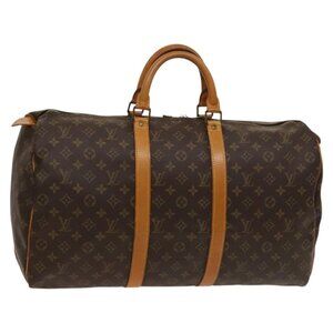 LOUIS VUITTON Monogram Keepall 50 Boston Bag M41426 LV Auth yk17493